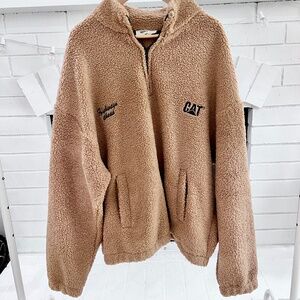 CAT High Pile Fleece Half Zip Mock Neck Pullover